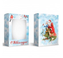 Подарочная коробка Снегири 87-24 Б+Л