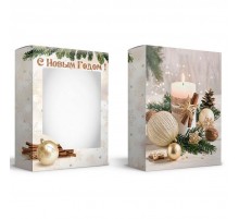 Коробка подарочная Новогодняя свеча Б+Л