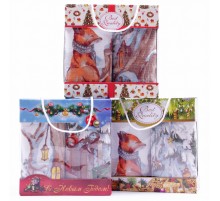 Набор вафельных полотенец Купон 50х63 см 2 штуки в сумочке 1255-1П рд