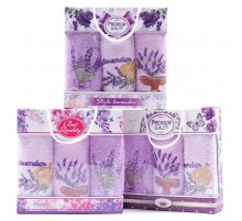 Набор махровых полотенец 410-75 в сумочке Р+Р+Р