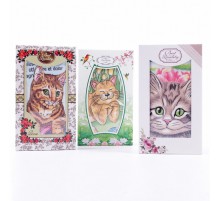 Полотенце из микрофибры Котики 2102 Р, 2103 МР в шоколадке МР