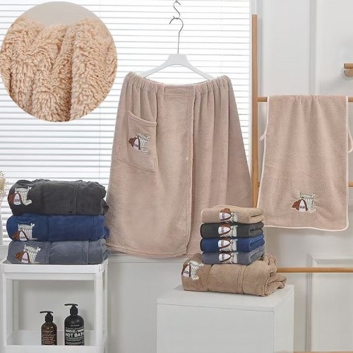 Набор полотенце сауна микрофибра мужская + полотенце 7540228 в ассортименте