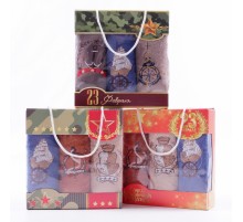 Набор полотенец из микрофибры 23002 в сумочке 23 февраля Р+Р+Р