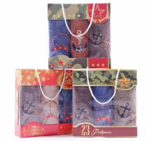 Набор полотенец из микрофибры 23002 в сумочке 23 февраля МР+МР+МР