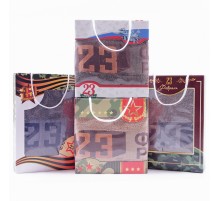 Набор махровых полотенец 550-206 555-34 в коробке 23 февраля Л