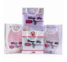 Набор махровых полотенец А7002 в коробке Л