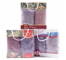 Набор махровых полотенец 653-209 в сумочке Р+Р