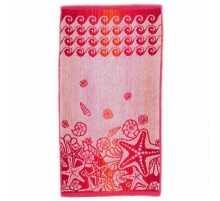 Полотенце махровое жаккардовое пестротканое Морские глубины 7120