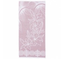 Полотенце махровое жаккардовое пестротканое Лилии 7416 вид перламутр