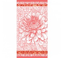 Полотенце махровое пестротканое жаккардовое Георгин 7813