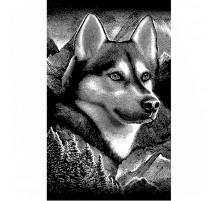 Полотенце махровое жаккардовое пестротканое Хаски 7546