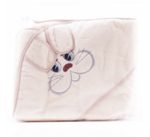 Полотенце махровое детское с вышивкой Уголок с длинными ушками, вид 1311 жасмин