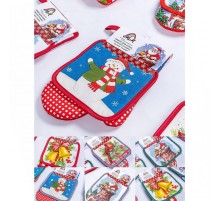 Набор прихватка и варежка 001