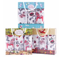 Набор полотенец рогожка 40х75 см в коробке 3 штуки 500499-1 тдл