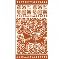 Полотенце махровое жаккардовое пестротканое Расписной пони 7938