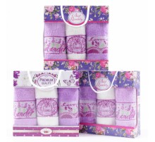 Набор полотенец  махровое 3337 в сумочке МР+МР+МР