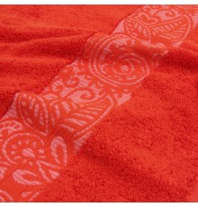Полотенце махровое гладкокрашеное Осенняя вязь вид 349 киноварь 7991