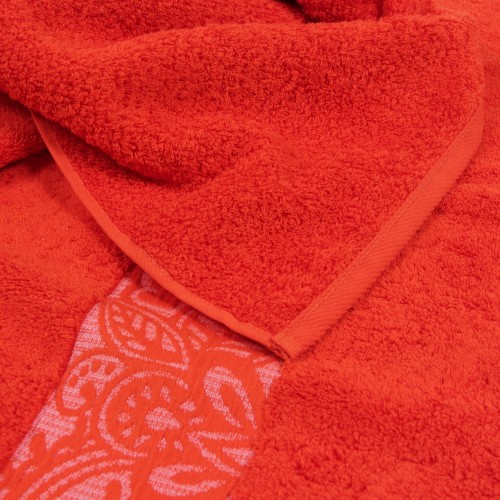 Полотенце махровое гладкокрашеное Осенняя вязь вид 349 киноварь 7991