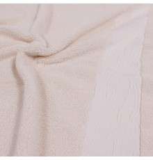 Полотенце махровое гладкокрашеное Осенняя вязь вид 110 сливочный 7991