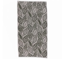 Полотенце махровое пестротканое жаккардовое Осенний листопад 7981 зеленый-беж