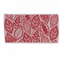 Полотенце махровое пестротканое жаккардовое Осенний листопад-2 7982 бардо-беж