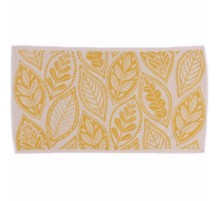 Полотенце махровое пестротканое жаккардовое Осенний листопад-2 7982 желтый-беж