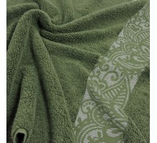 Полотенце махровое гладкокрашеное Осенняя вязь вид 348 миртовый 7991