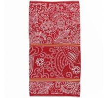 Полотенце махровое пестротканое жаккардовое В окружении чудес 7987 бардо-беж