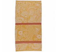 Полотенце махровое пестротканое жаккардовое В окружении чудес 7987 желтый-беж