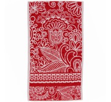 Полотенце махровое пестротканое жаккардовое В ожидании чудес-2 7988 бардо-беж