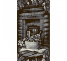 Полотенце махровое пестротканое жаккардовое Банька 8025