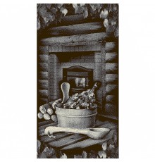 Полотенце махровое пестротканое жаккардовое Банька 8025