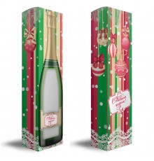 Подарочная коробка Бутылочка Новый Год №1 Р