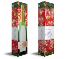 Подарочная коробка Бутылочка Новый Год №2 Р
