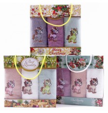 Набор полотенец микрофибра 26B-88 в сумочке МР+МР+МР