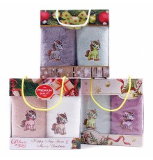 Набор полотенец микрофибра 26B-88 в сумочке МР+МР