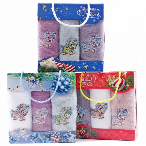 Набор полотенец микрофибра 26B-77 в сумочке МР+МР+МР