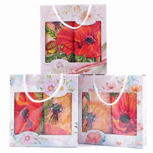 Набор вафельных полотенец Купон в коробке  (2 шт.) в ассортименте Тейково 5352-1