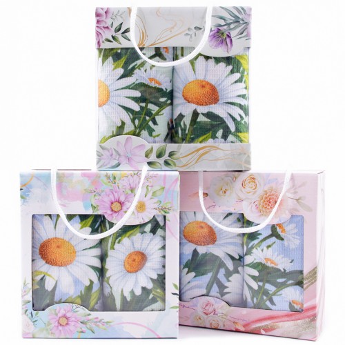 Набор вафельных полотенец Купон в коробке  (2 шт.) в ассортименте Тейково 29440