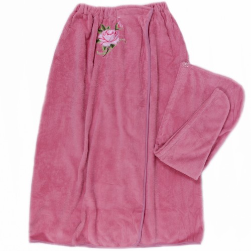 Набор 2-х предметный сауна микрофибра женская + чалма  А9007  №2