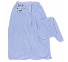 Набор 2-х предметный сауна микрофибра женская + чалма  А9007  №5