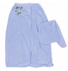 Набор 2-х предметный сауна микрофибра женская + чалма  А9007  №5