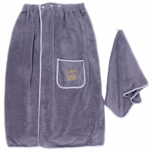 Набор 2-х предметный сауна микрофибра мужская А9027 №2