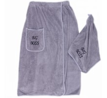 Набор 2-х предметный сауна микрофибра мужская Биг Босс 6030 №1