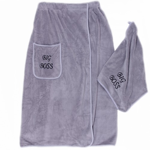 Набор 2-х предметный сауна микрофибра мужская Биг Босс 6030 №1