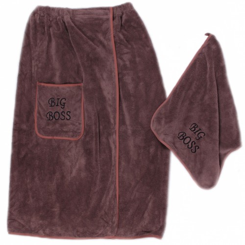 Набор 2-х предметный сауна микрофибра мужская Биг Босс 6030 №4