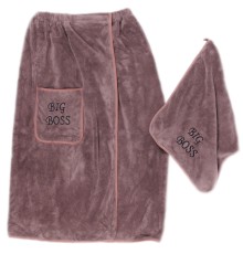 Набор 2-х предметный сауна микрофибра мужская Биг Босс 6030 №4