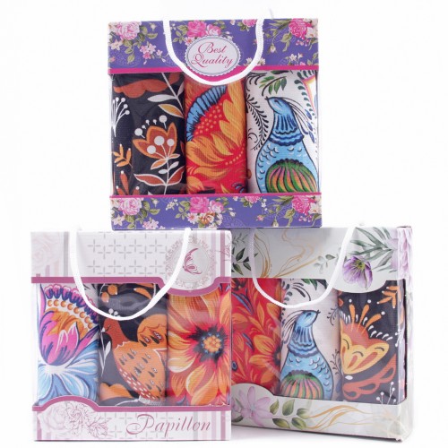 Набор полотенец рогожка Купон 50х63 см 3 штуки в сумочке 904 29341-1 тк