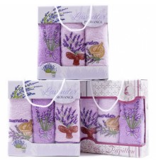 Набор полотенец  махровое 410-76 в сумочке МР+МР+МР