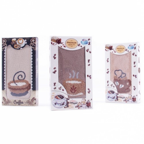 Полотенце микрофибра 98-582 в шоколадке МР